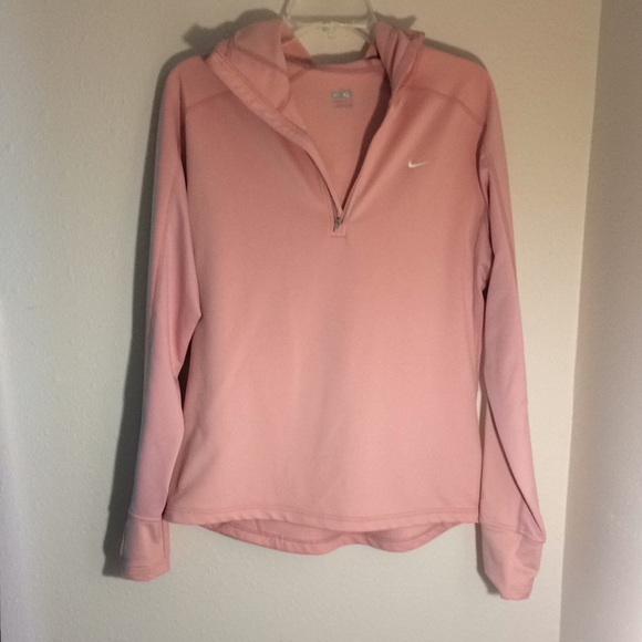 Nike Tops - Nike dri fit light pink hoodie